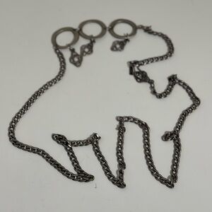 Vintage Marcy Feld Silver Chain Link Waist Belt with Charms